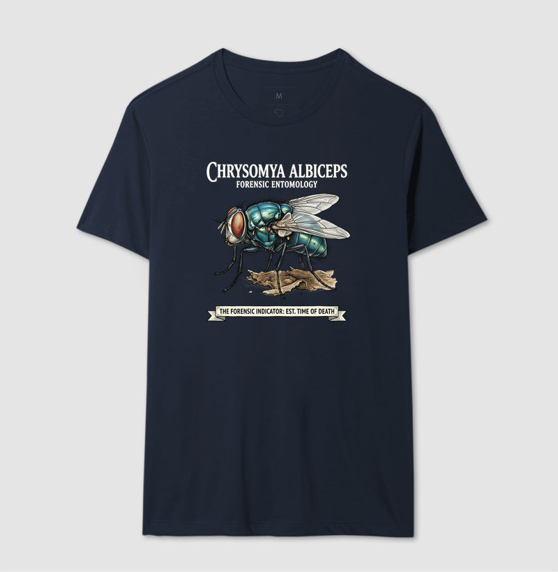 Camiseta Entomologia Forense - Chrysomya Albiceps (Est. Time of Death) | Graphic Tee