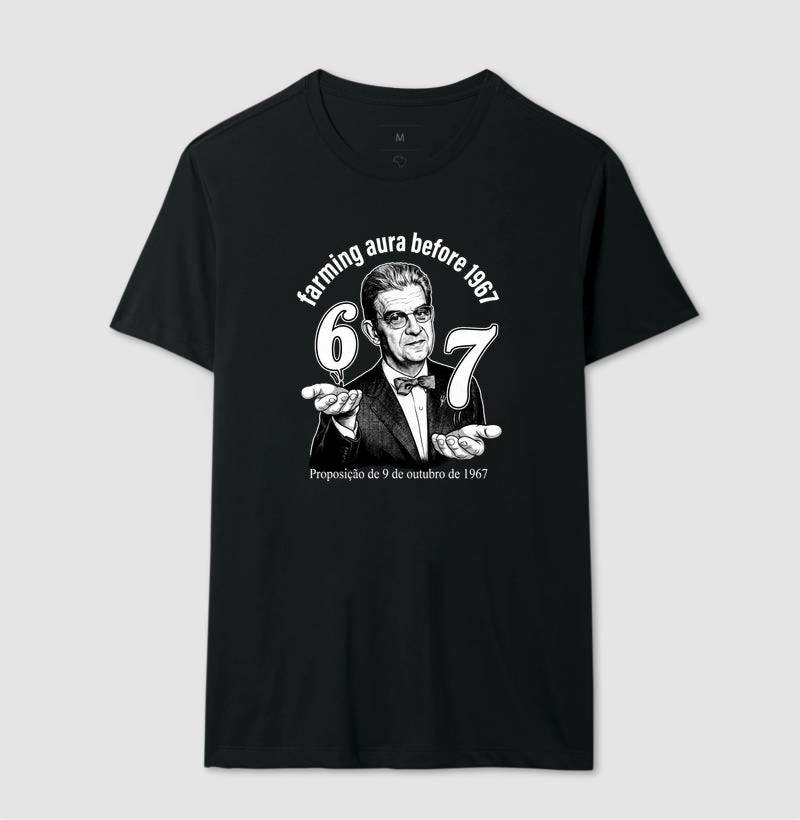 Camiseta Psicanálise Lacan "67: Farming Aura" | Proposição de 9 de Outubro de 1967 & Meme Culture