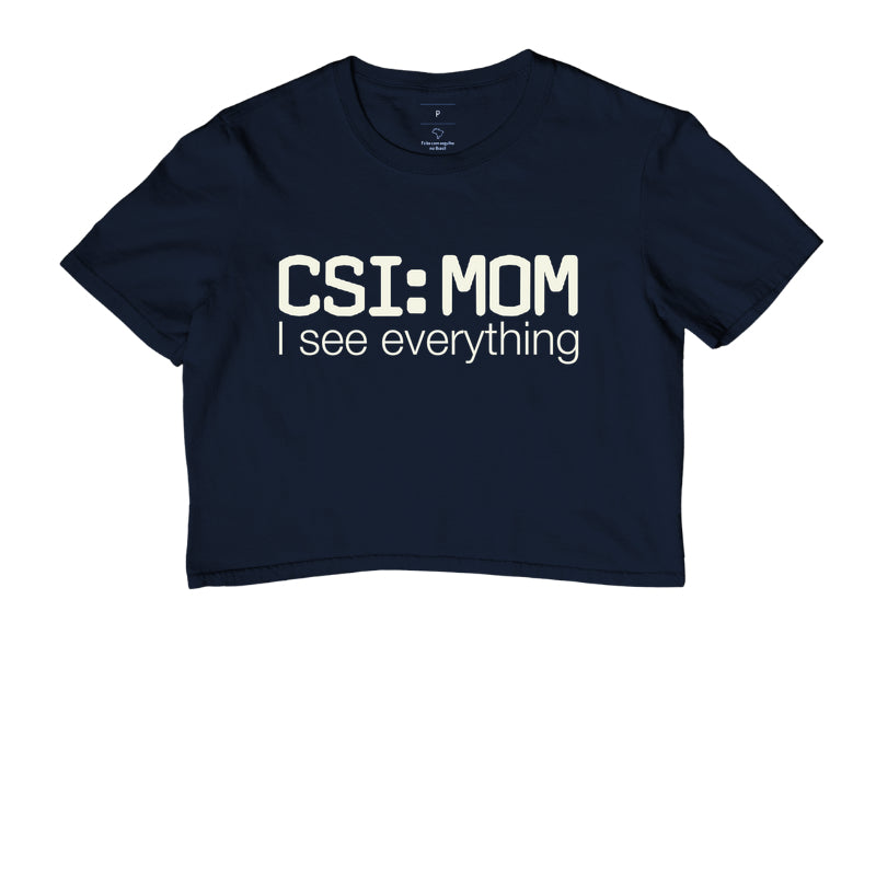 Camiseta Cropped Maternidade Forense - CSI: Mom | Minimalista