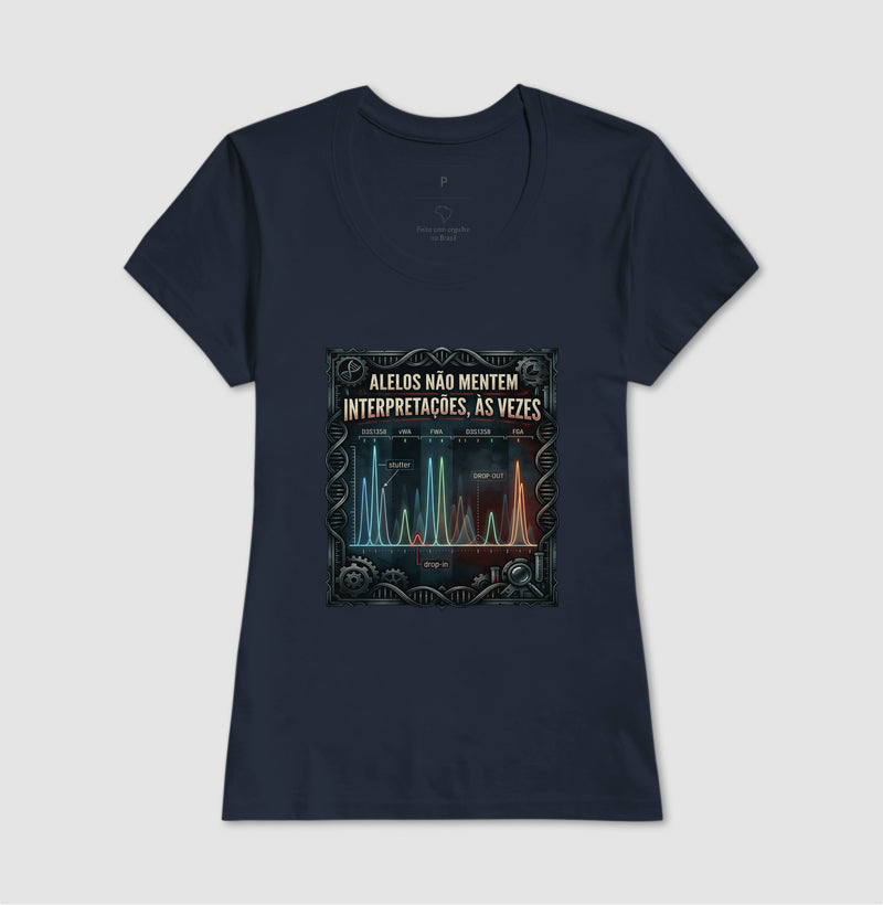 Camiseta Alelos Não Mentem | Análise de DNA e Artefatos