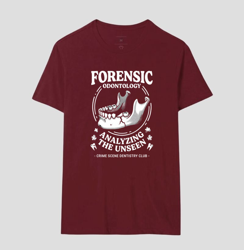 Camiseta Odontologia Forense "Analyzing The Unseen" | Crime Scene Dentistry Club
