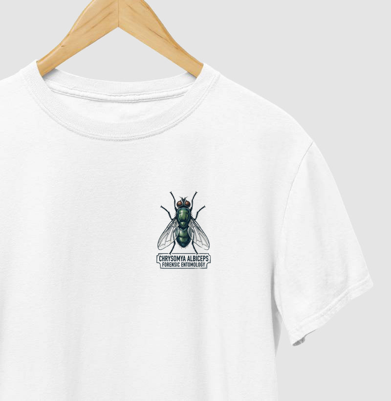 Camiseta Entomologia Forense - Chrysomya Albiceps | Minimalista (Pocket)