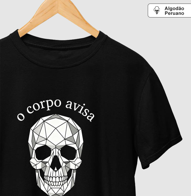 Camiseta Algodão Peruano  Medicina Legal "O Corpo Avisa" | A Verdade Anatômica