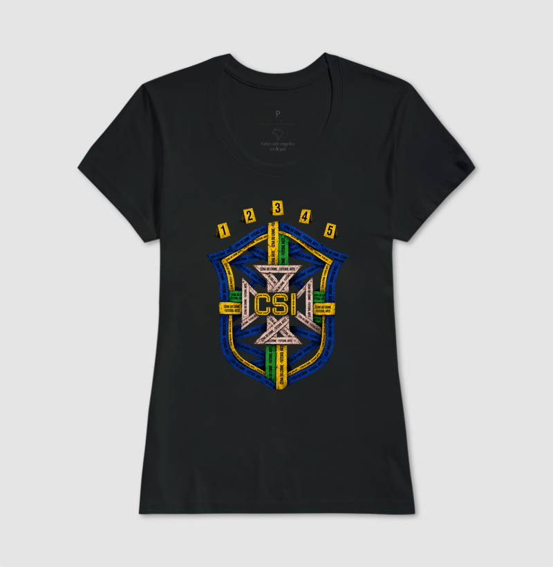 Camiseta Perícia na Copa "CSI Brasil" | O Escudo do Futebol Arte