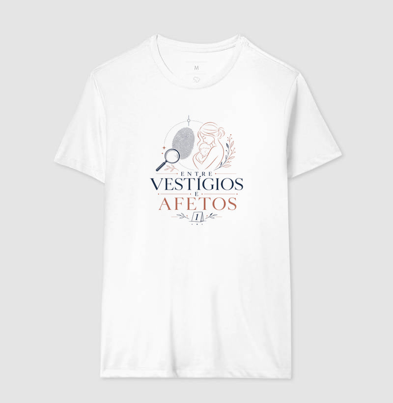 Camiseta "Entre Vestígios e Afetos" | A Evidência Número 1