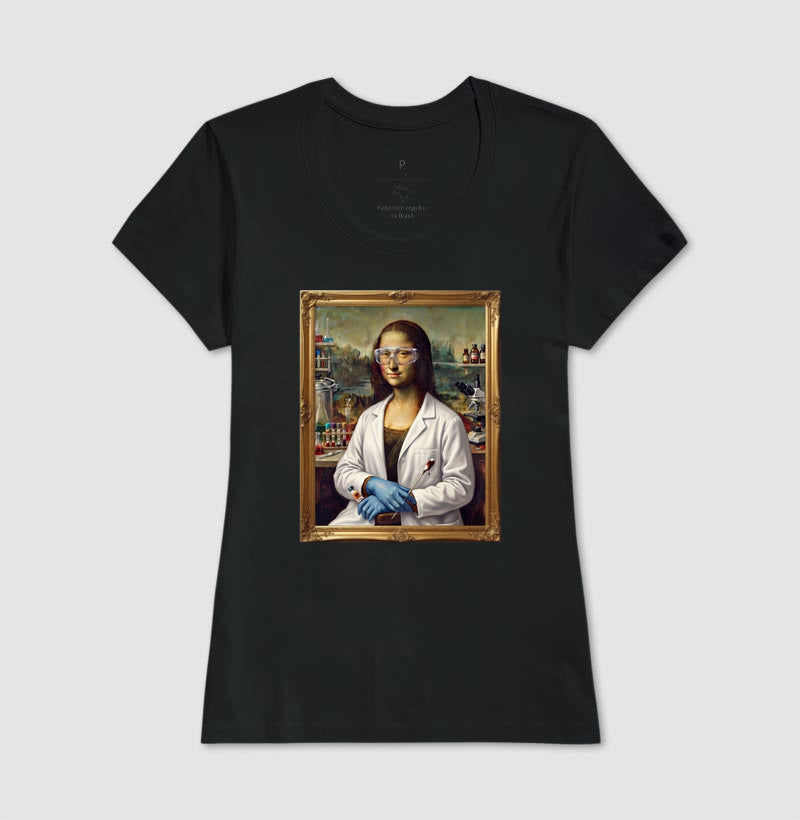 Camiseta "Mona Lisa Perita" | A Gioconda no Laboratório Forense