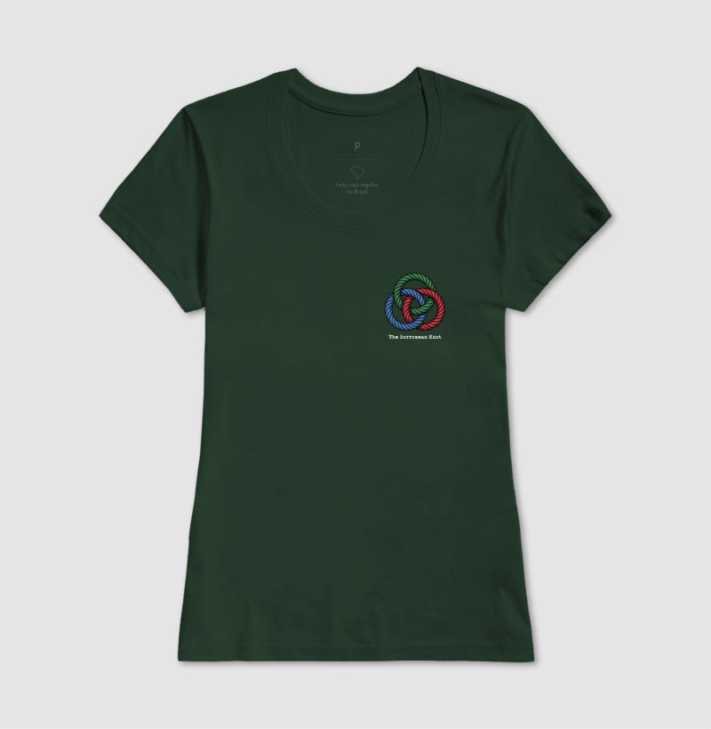 Camiseta Psicanálise Lacan - O Nó Borromeano (Topologia) | Minimalista