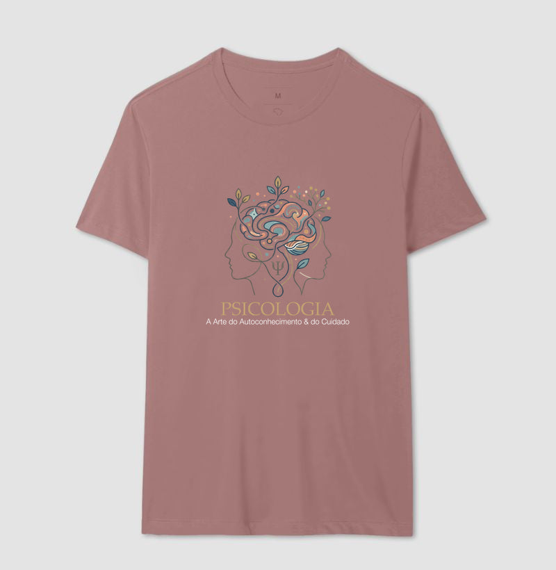 Camiseta Psicologia - Cérebro Floral e Mente Relacional