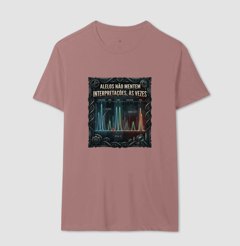 Camiseta Alelos Não Mentem | Análise de DNA e Artefatos