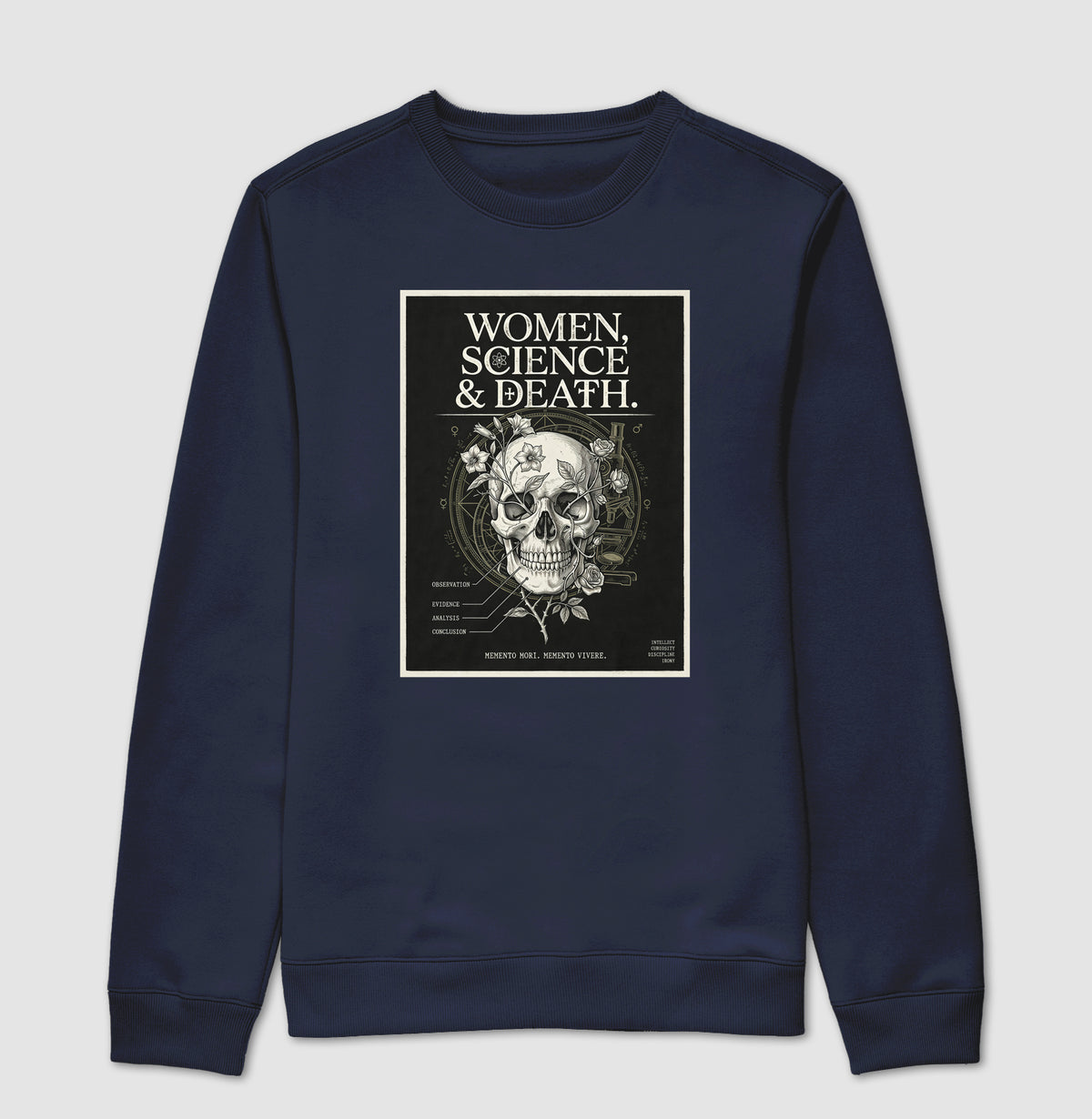 Suéter Moletom Gótica Científica "Women, Science & Death" | Memento Mori