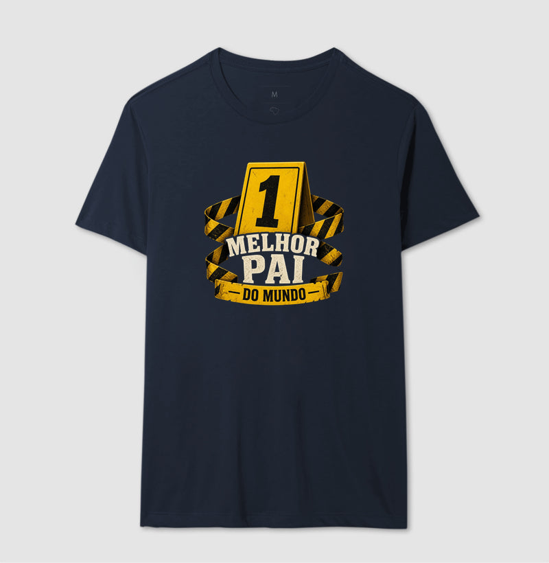 Camiseta Criminalística "Melhor Pai do Mundo" | Marcador de Evidência Nº 1