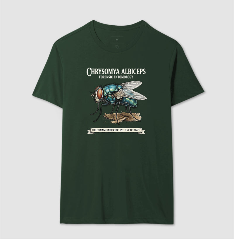 Camiseta Entomologia Forense - Chrysomya Albiceps (Est. Time of Death) | Graphic Tee
