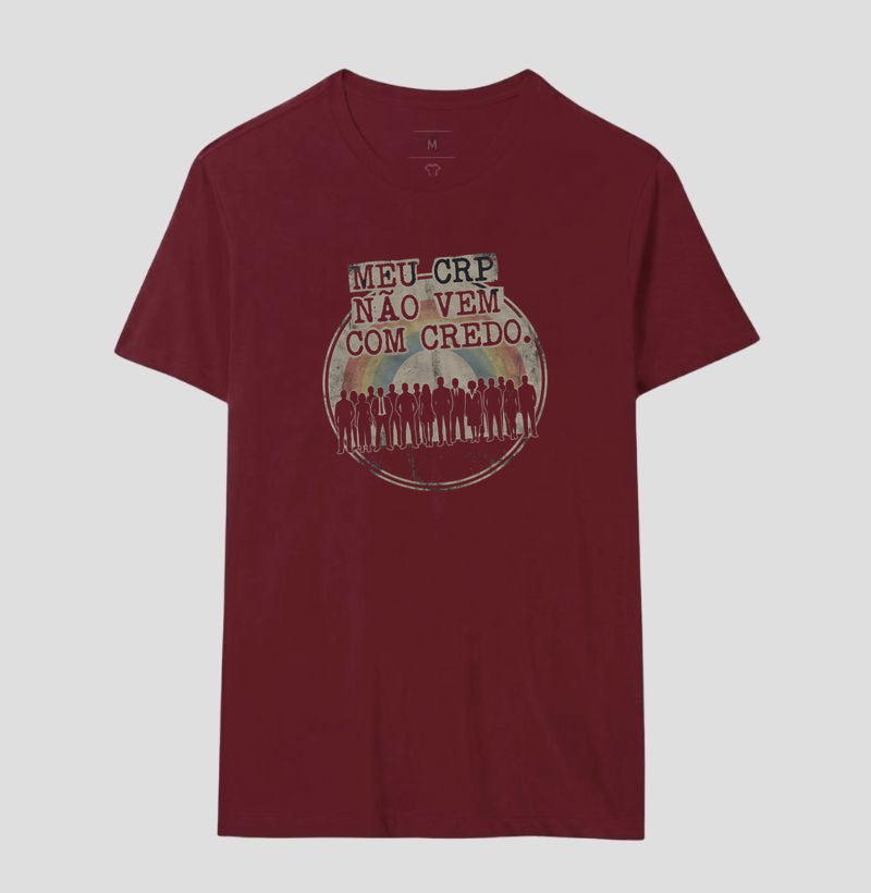 Camiseta "Meu CRP Não Vem Com Credo" | Psicologia Laica, Ética e Diversidade