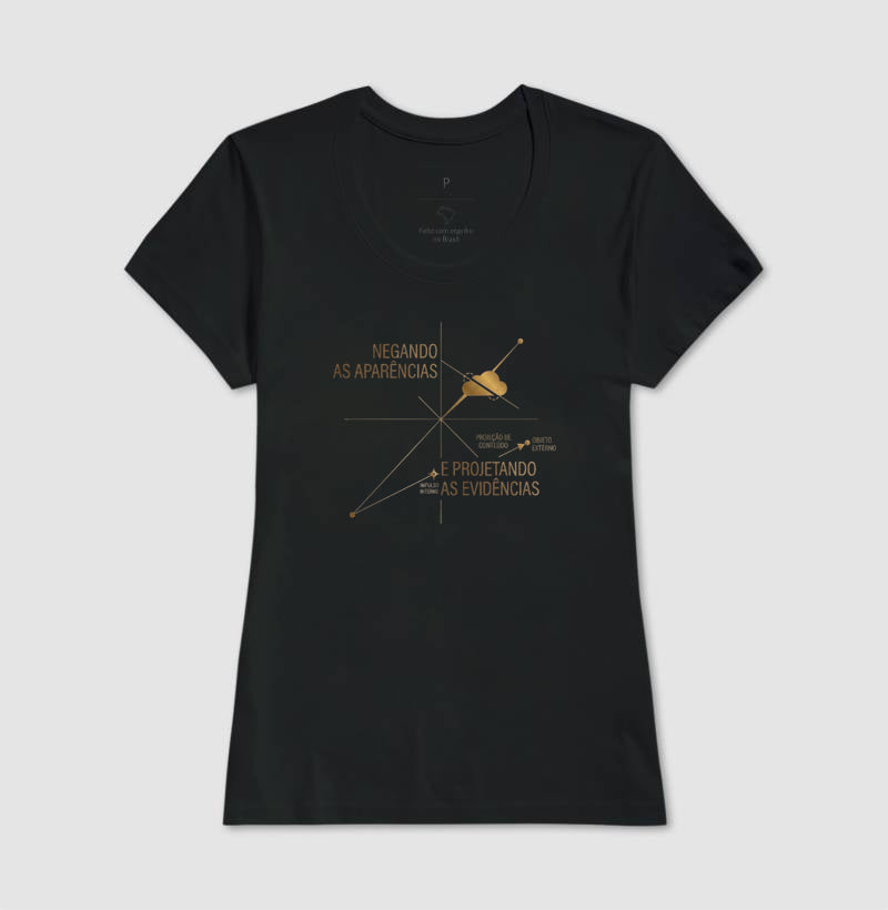 Camiseta Psicanálise Anna Freud - Mecanismos de Defesa (Negação e Projeção) | Diagrama Minimalista