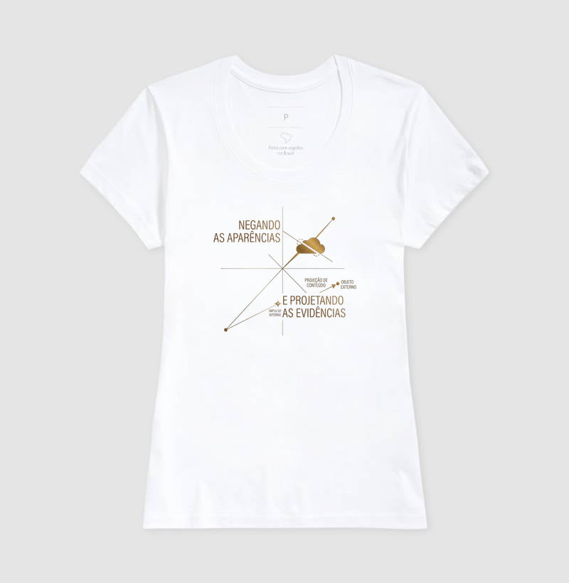 Camiseta Psicanálise Anna Freud - Mecanismos de Defesa (Negação e Projeção) | Diagrama Minimalista