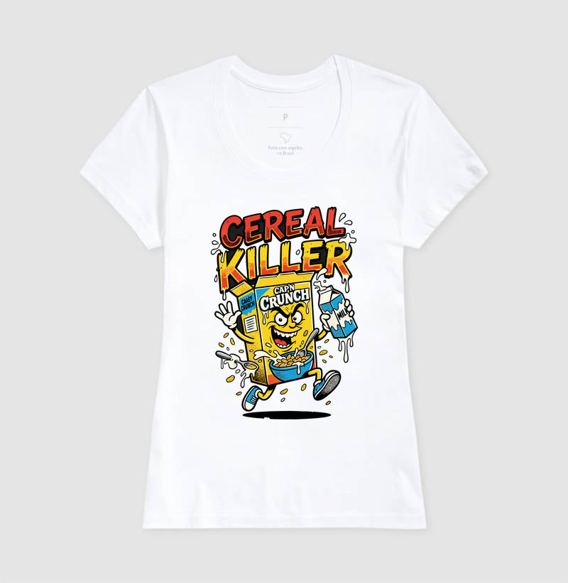 Camiseta Cereal Killer: Trocadilho de Cereal - Pop Art HQ