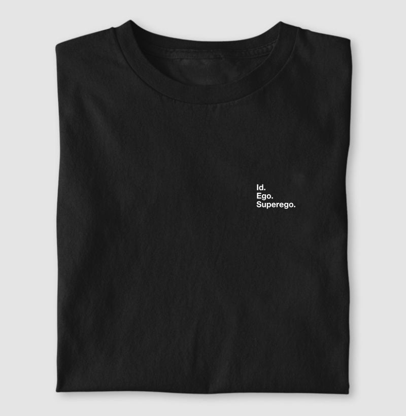 Camiseta Psicanálise Freud - Id. Ego. Superego. (Segunda Tópica) | Minimalista