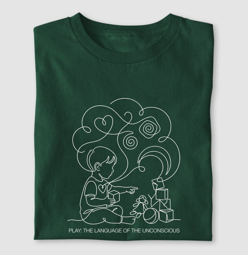 Camiseta Psicanálise Melanie Klein - A Linguagem do Brincar (Play: the language of the unconscious)  | Ilustração Contínua
