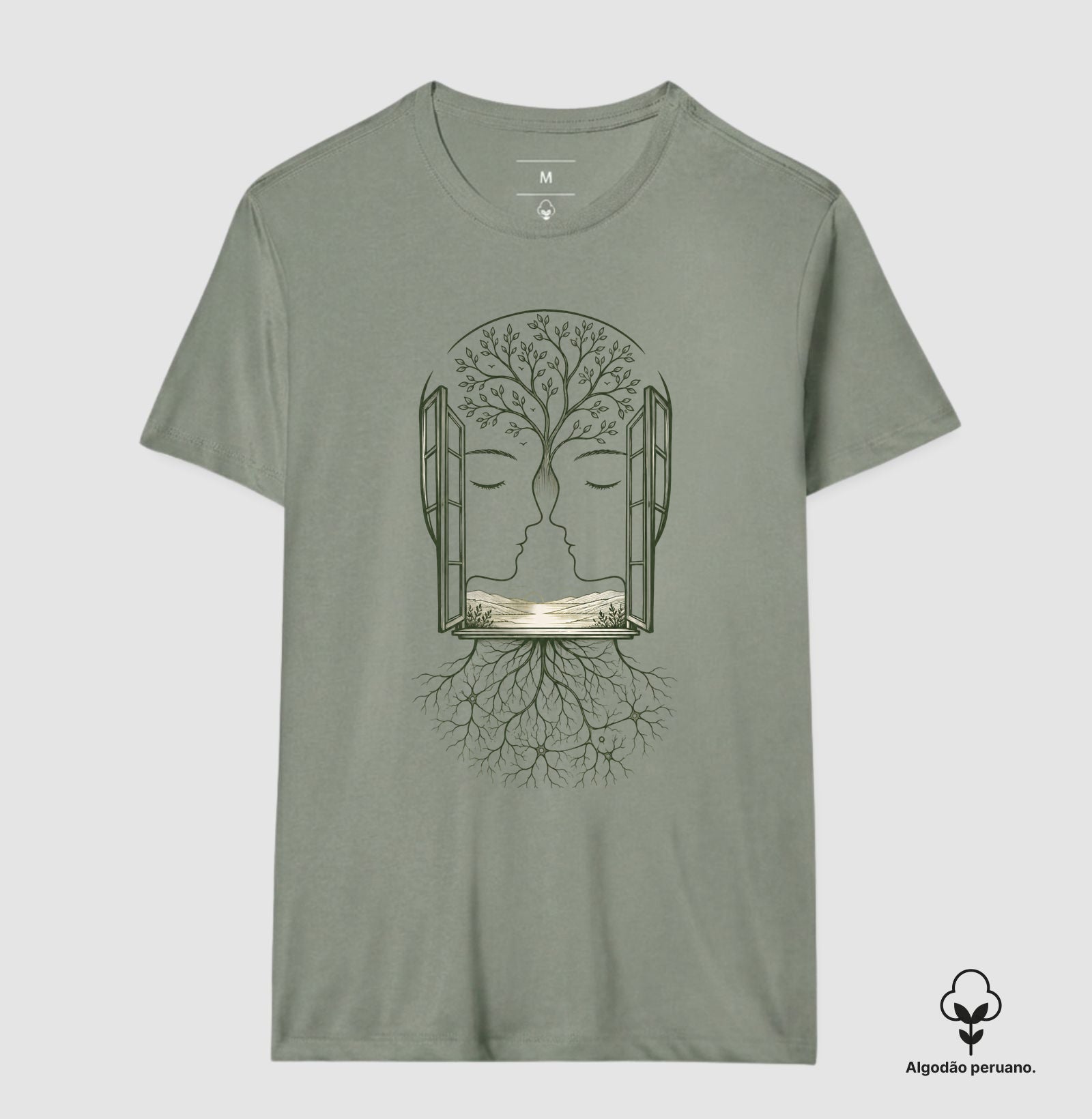 Camiseta Algodão Peruano "Gestalt: Figura, Fundo e Totalidade" | A Poesia da Percepção