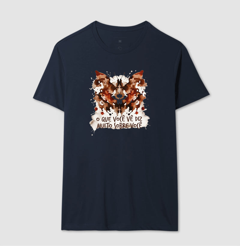 Camiseta Psicologia - Teste Projetivo Rorschach (O Que Você Vê)