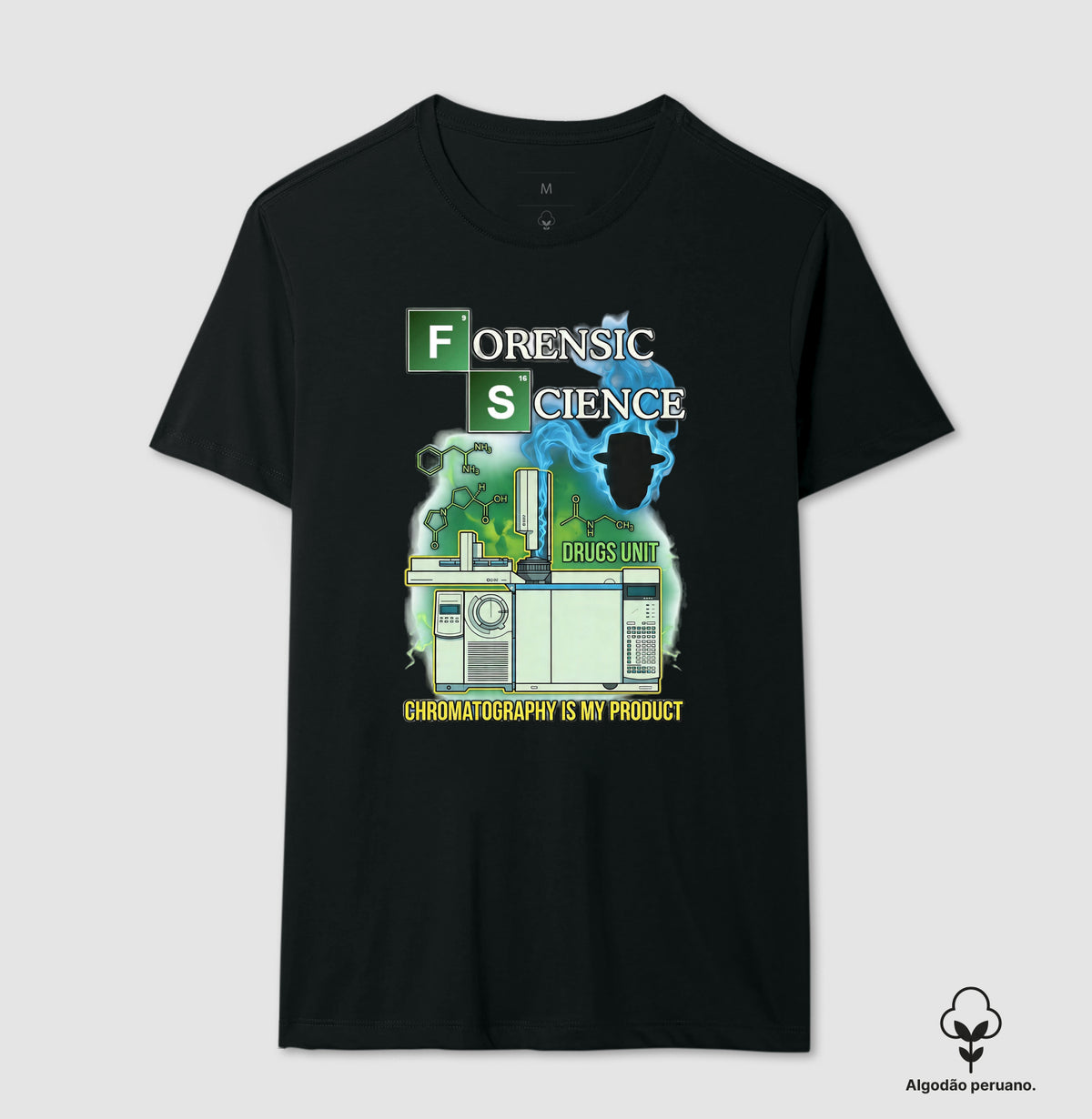 Camiseta Algodão Peruano Chromatography is my product | Forense