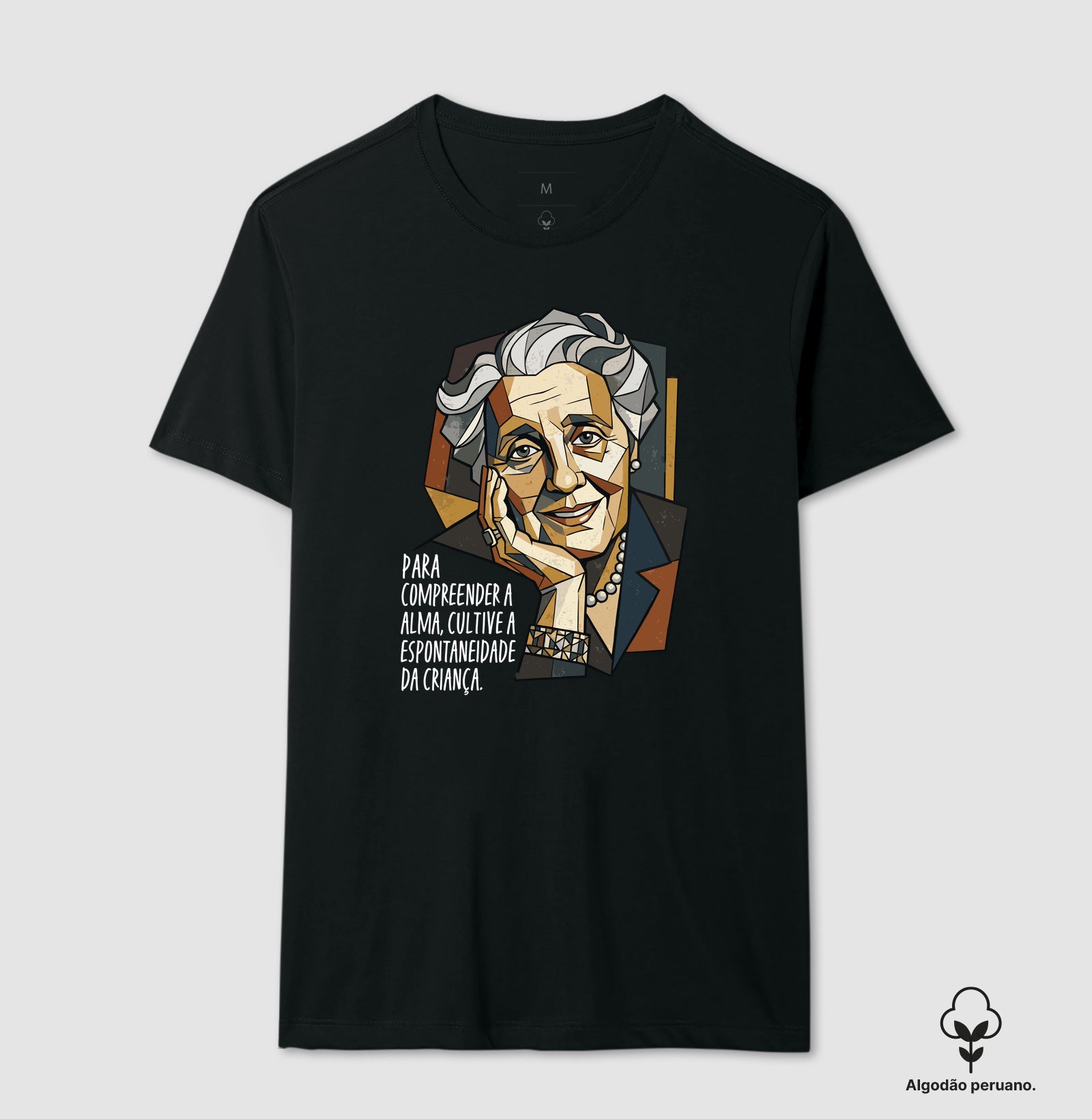 Camiseta Algodão Peruano Melanie Klein & Picasso: A Alma e a Espontaneidade | Uma Fusão de Gênios