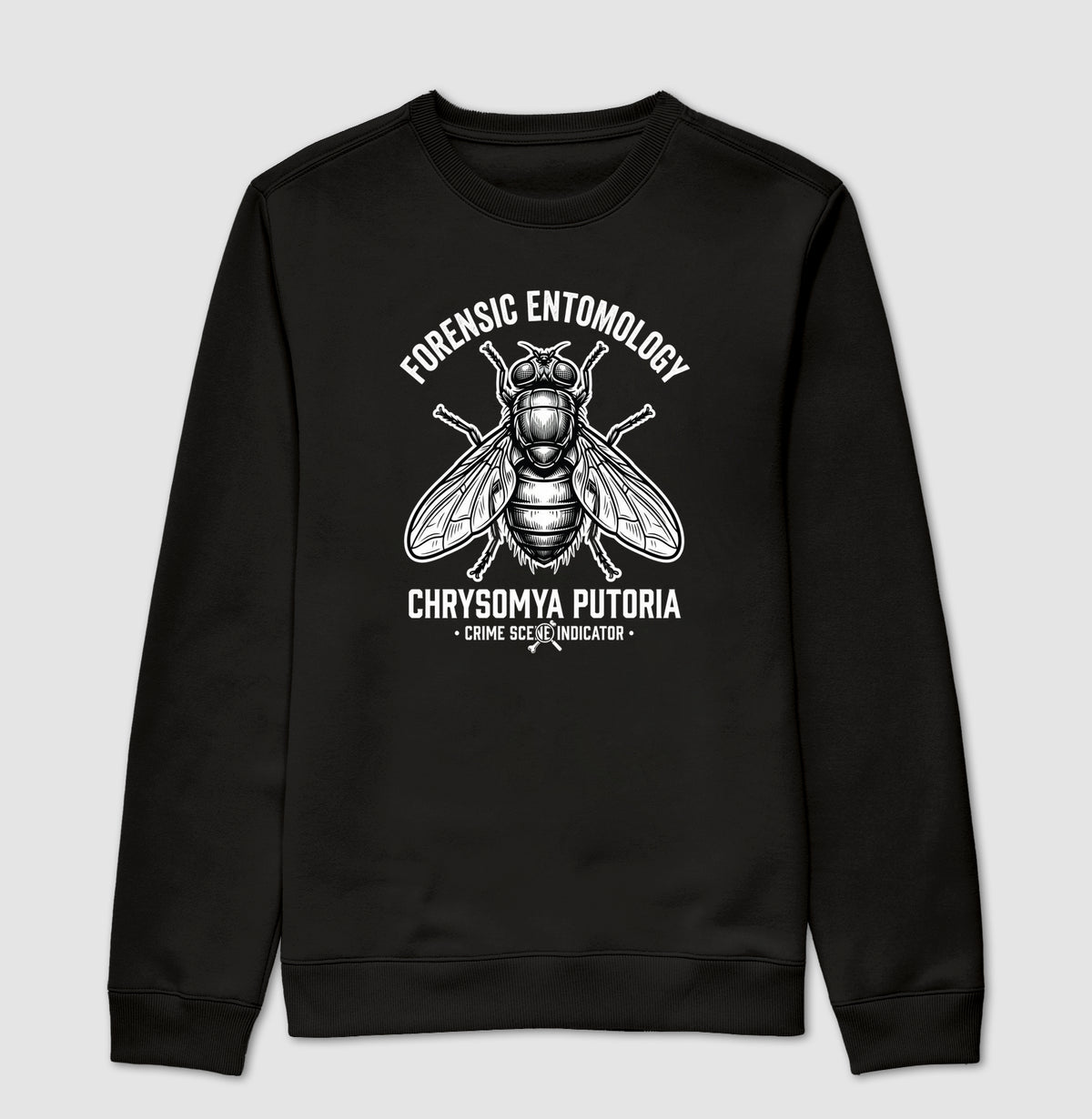 Suéter Moletom Entomologia Forense | Chrysomya putoria - Crime Scene Indicator