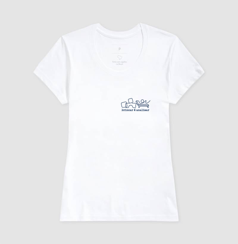 Camiseta Psicanálise Melanie Klein - Brincar é Analisar | Minimalista Line Art