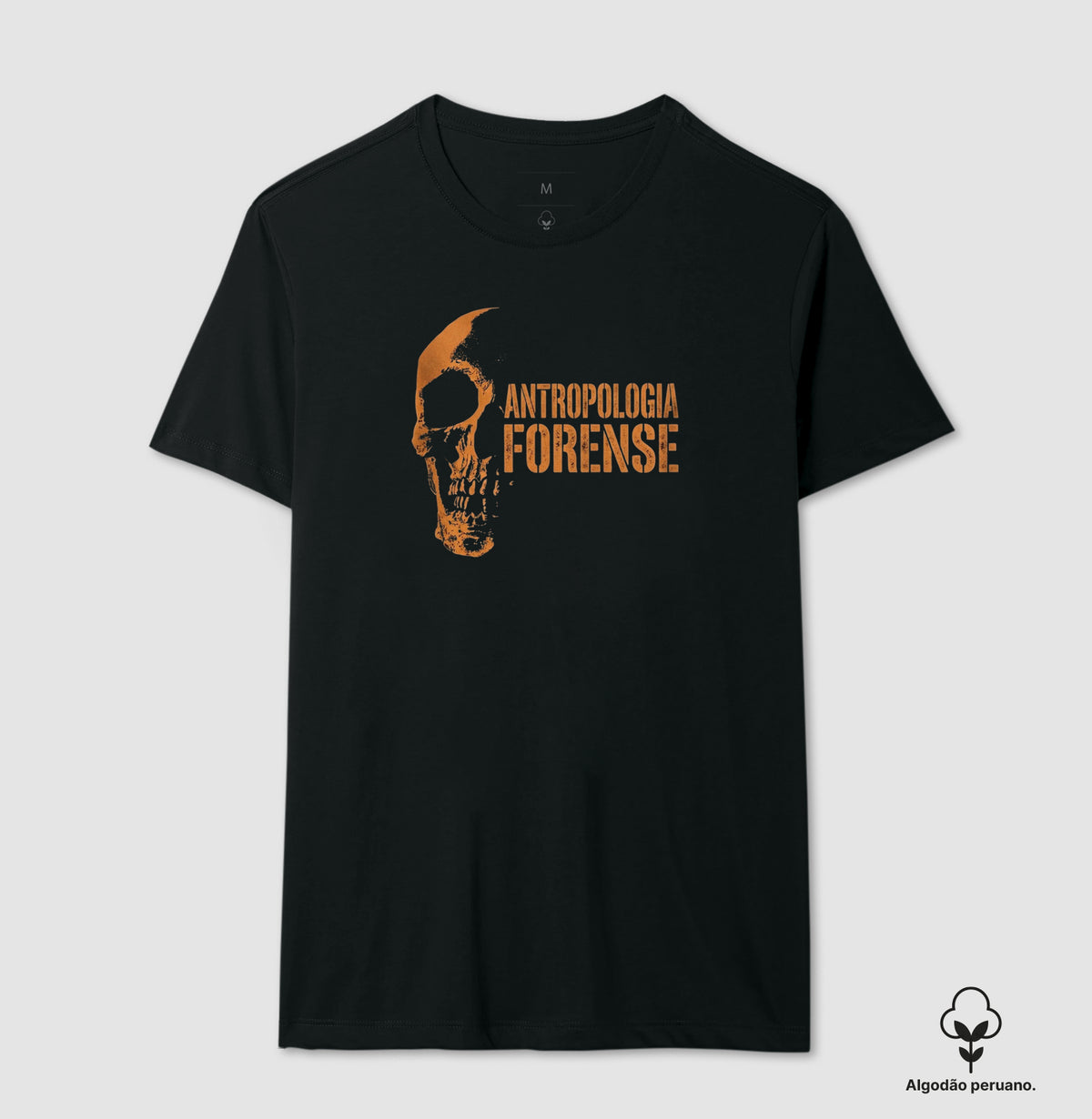 Camiseta Algodão Peruano Antropologia Forense | Os Ossos Revelam a História (Amber Style)
