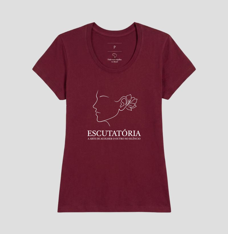 Camiseta Escutatória - A Arte de Acolher | Coleção Poética Minimalista