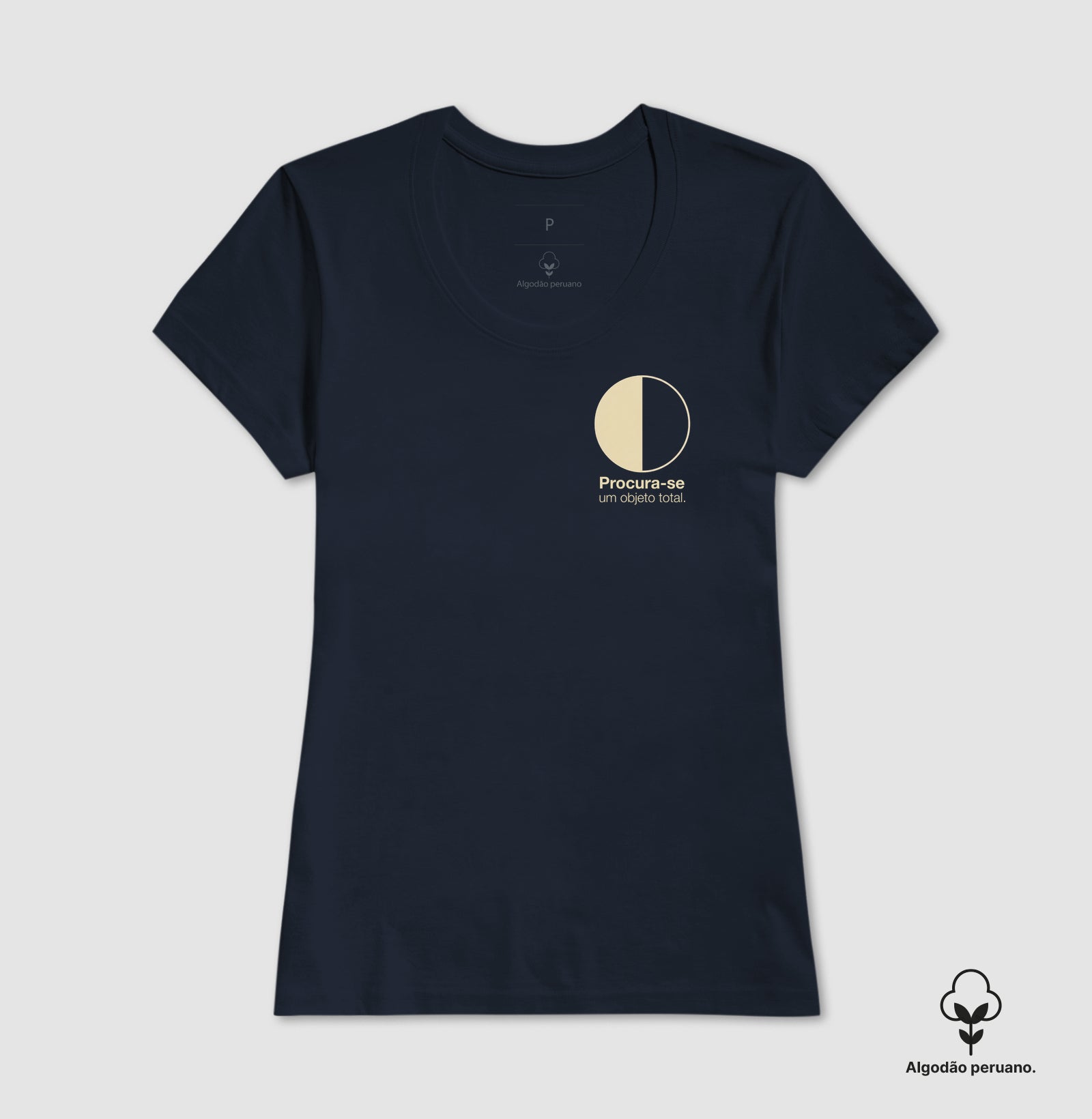 Camiseta Algodão Peruano Psicanálise Melanie Klein - Procura-se um Objeto Total | Minimalista Geométrica