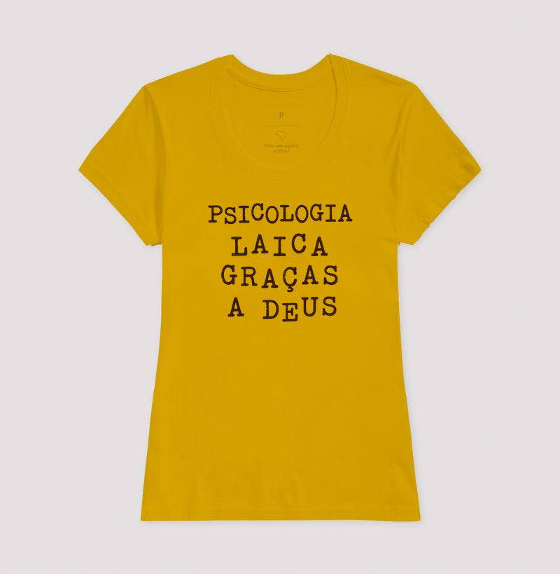 Camiseta "Psicologia Laica Graças a Deus" | Humor, Ironia e Ética Profissional