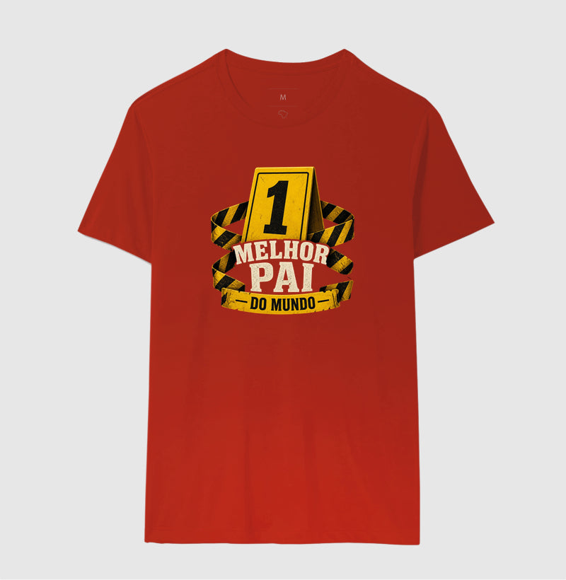 Camiseta Criminalística "Melhor Pai do Mundo" | Marcador de Evidência Nº 1