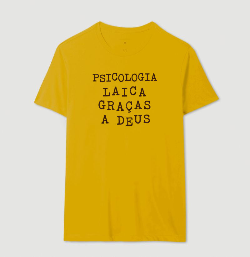 Camiseta "Psicologia Laica Graças a Deus" | Humor, Ironia e Ética Profissional