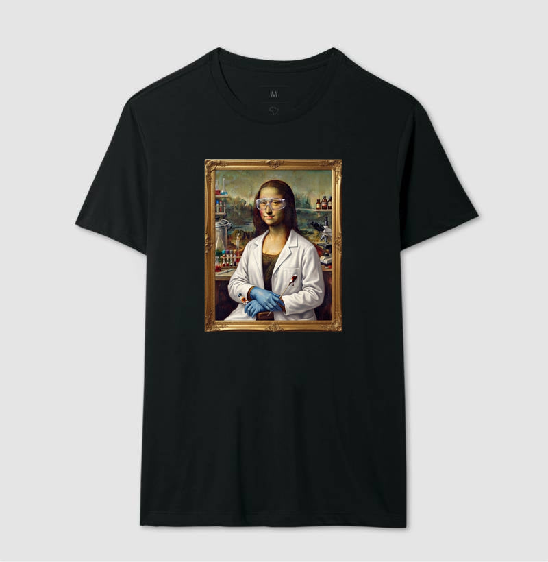 Camiseta "Mona Lisa Perita" | A Gioconda no Laboratório Forense