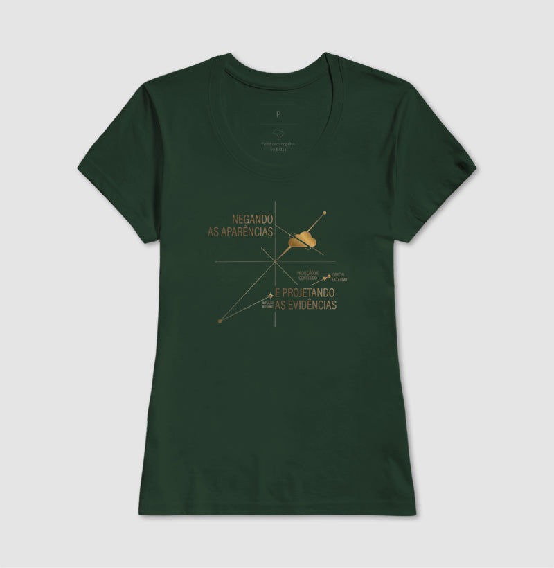 Camiseta Psicanálise Anna Freud - Mecanismos de Defesa (Negação e Projeção) | Diagrama Minimalista