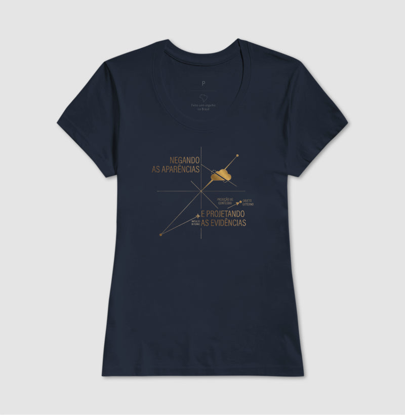 Camiseta Psicanálise Anna Freud - Mecanismos de Defesa (Negação e Projeção) | Diagrama Minimalista