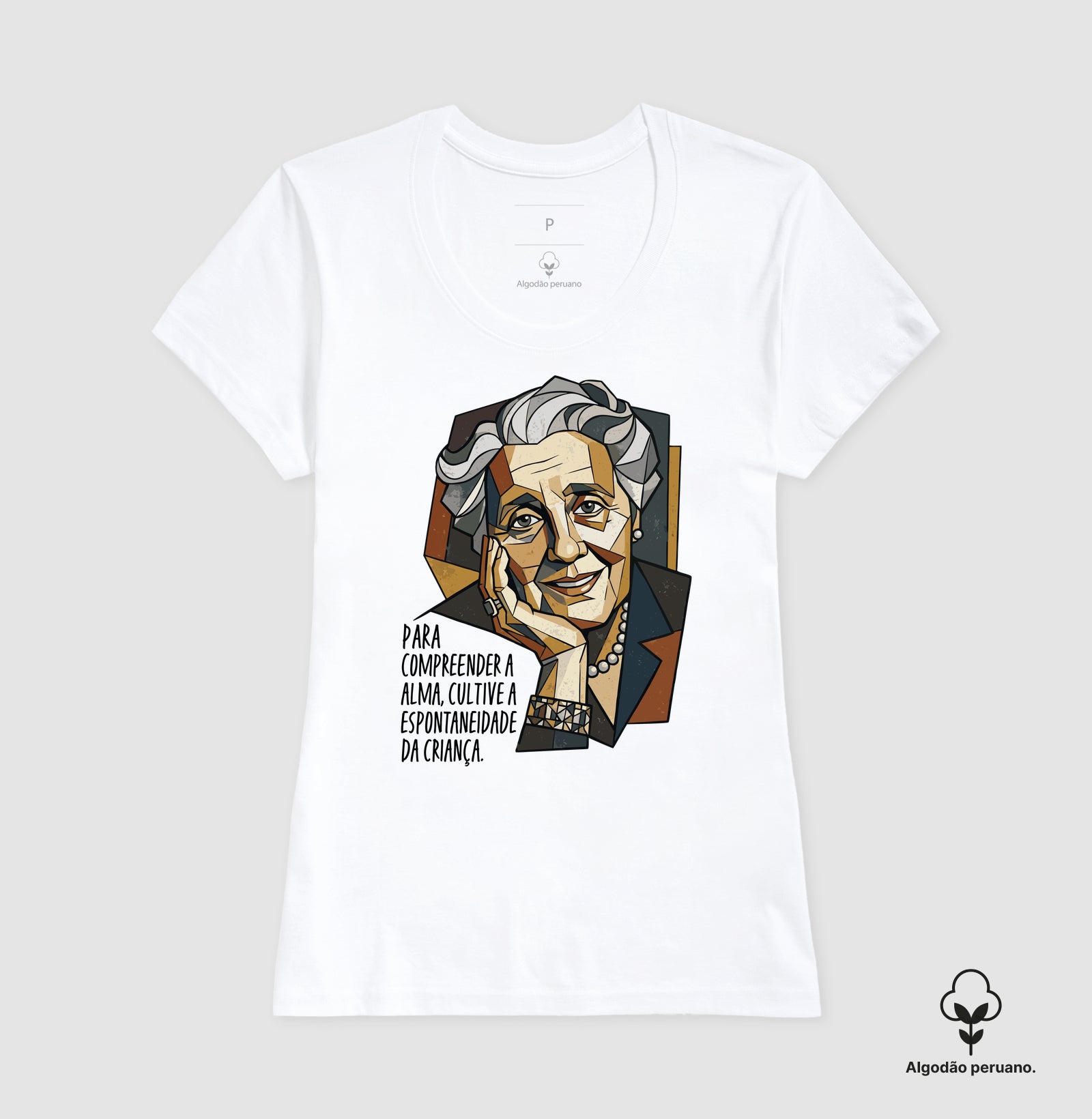 Camiseta Algodão Peruano Melanie Klein & Picasso: A Alma e a Espontaneidade | Uma Fusão de Gênios