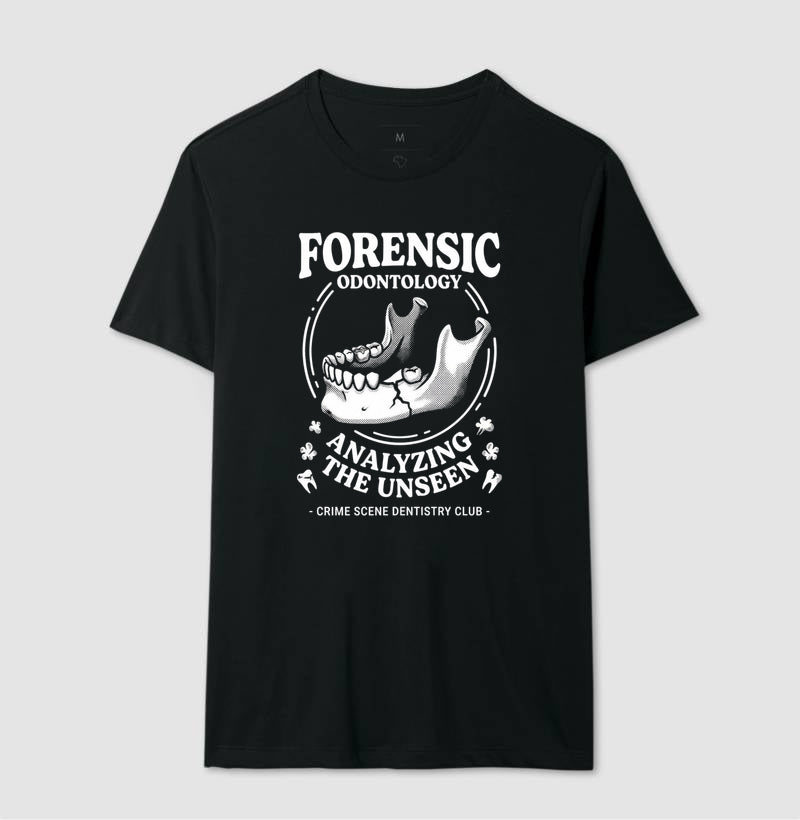 Camiseta Odontologia Forense "Analyzing The Unseen" | Crime Scene Dentistry Club