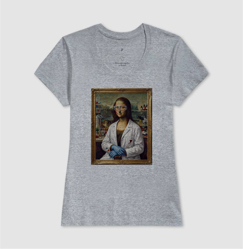 Camiseta "Mona Lisa Perita" | A Gioconda no Laboratório Forense
