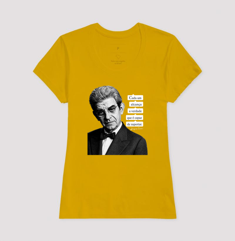 Camiseta Psicanálise Lacan | "Cada Um Alcança a Verdade que é Capaz de Suportar"