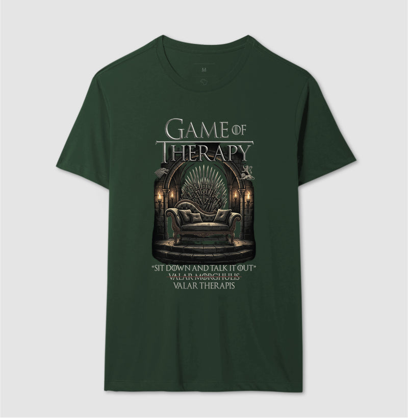 Camiseta Game of Therapy | Paródia Psicologia / Psicanálise e Game of Thrones