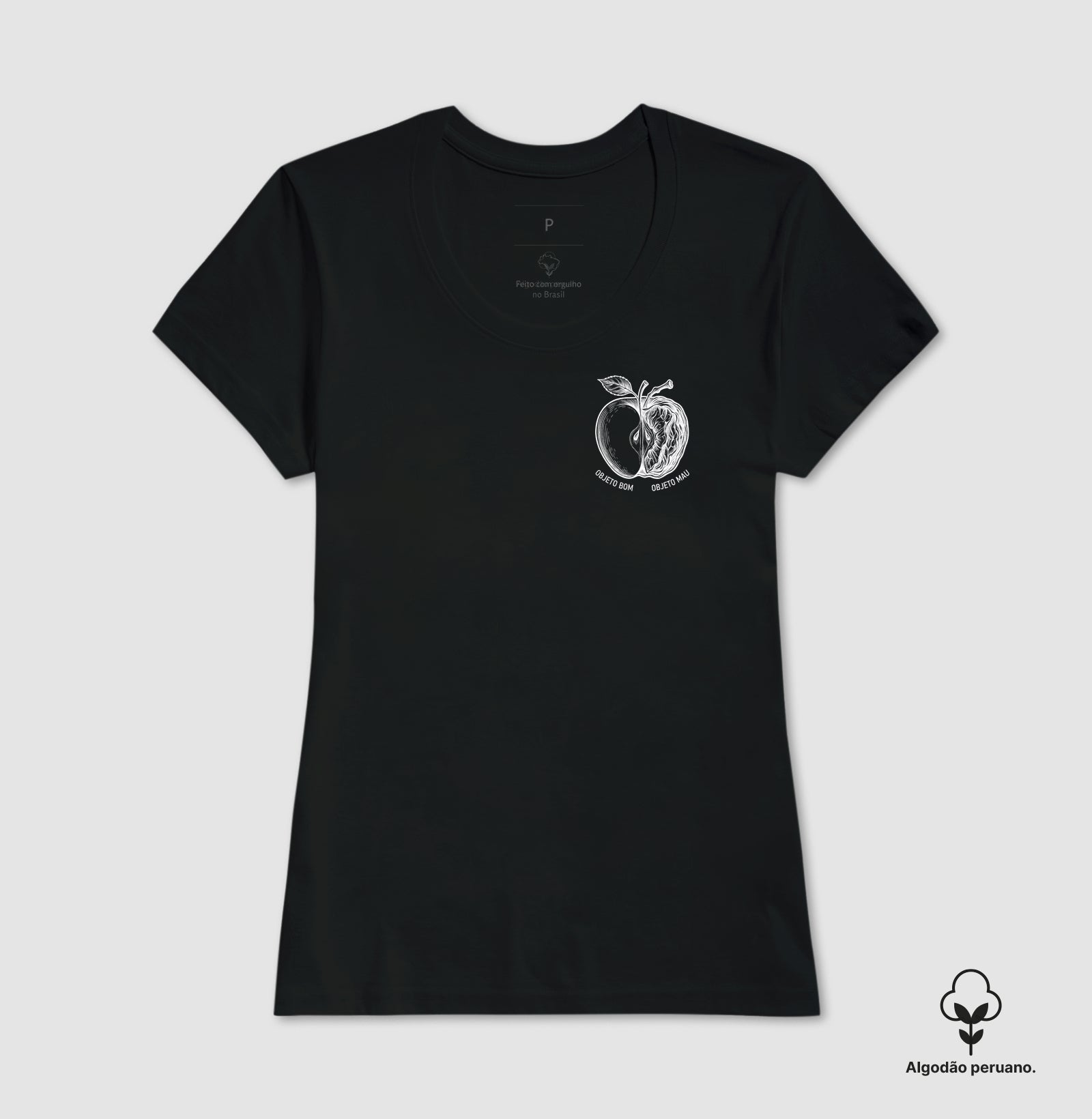 Camiseta Algodão Peruano Psicanálise Melanie Klein - Objeto Bom & Objeto Mau (Cisão) | Ilustração Clássica
