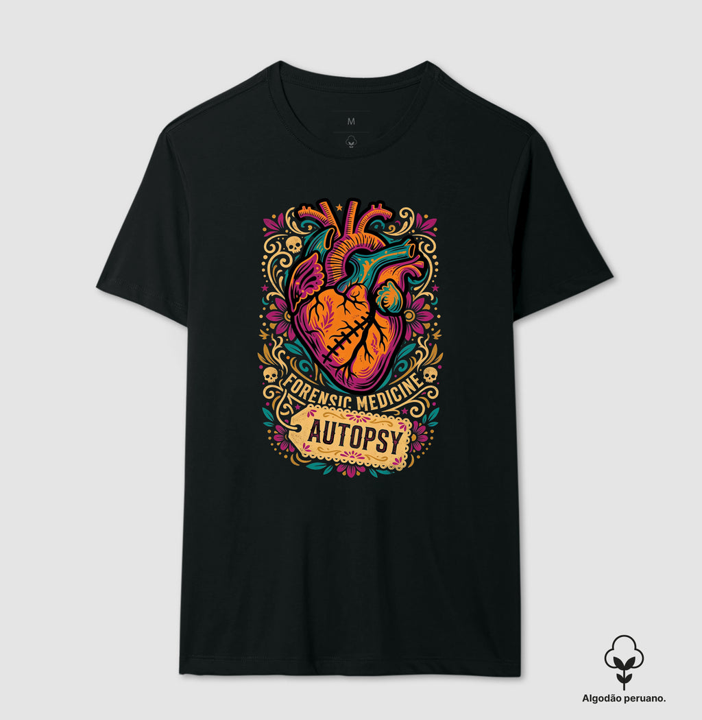 Camiseta Algodão Peruano Medicina Legal "Autopsy" | A Arte da Patologia Forense