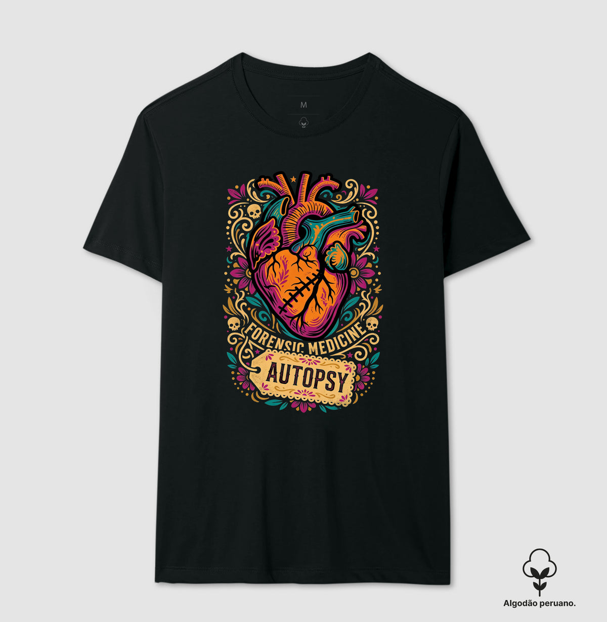 Camiseta Algodão Peruano Medicina Legal "Autopsy" | A Arte da Patologia Forense