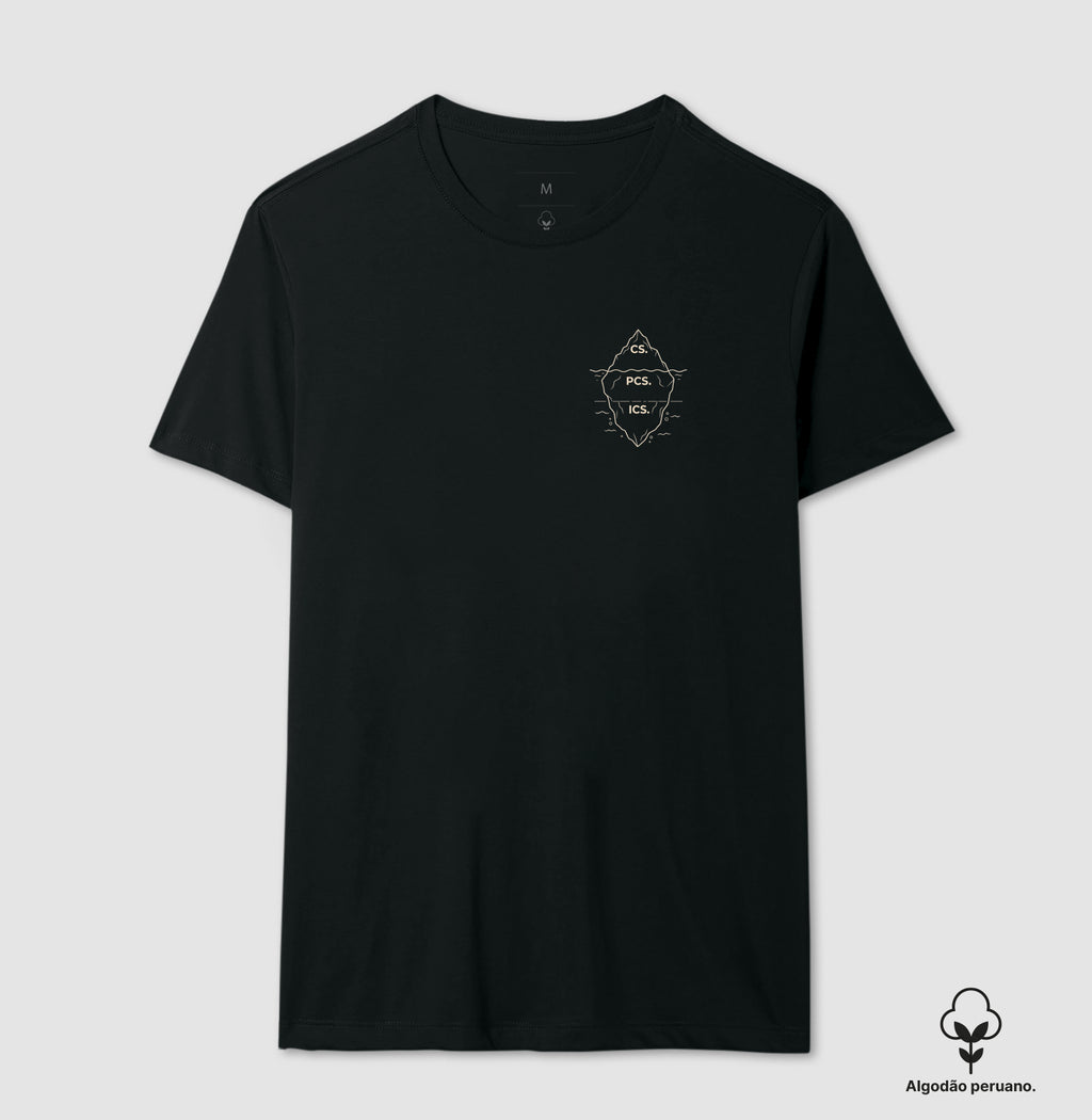 Camiseta Algodão Peruano Psicanálise Freud - Primeira Tópica (Iceberg) | Minimalista