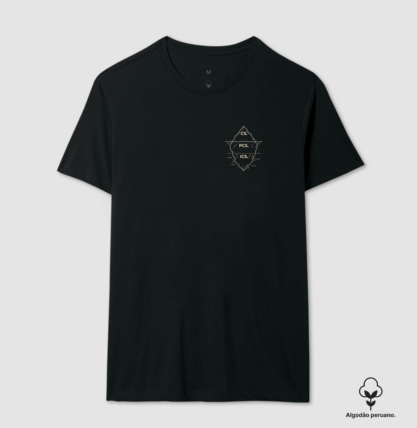 Camiseta Algodão Peruano Psicanálise Freud - Primeira Tópica (Iceberg) | Minimalista