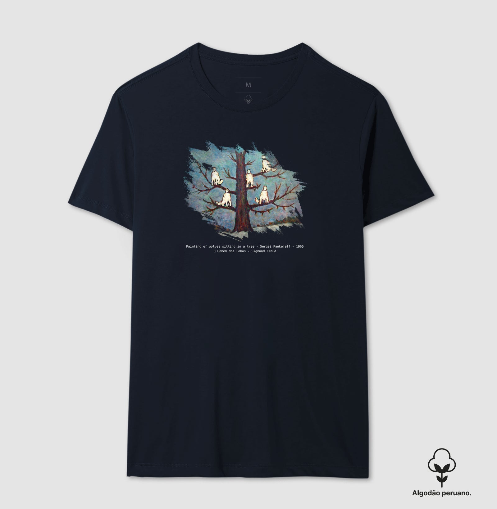 Camiseta Algodão Peruano "O Homem dos Lobos" | O Caso Clínico de Freud