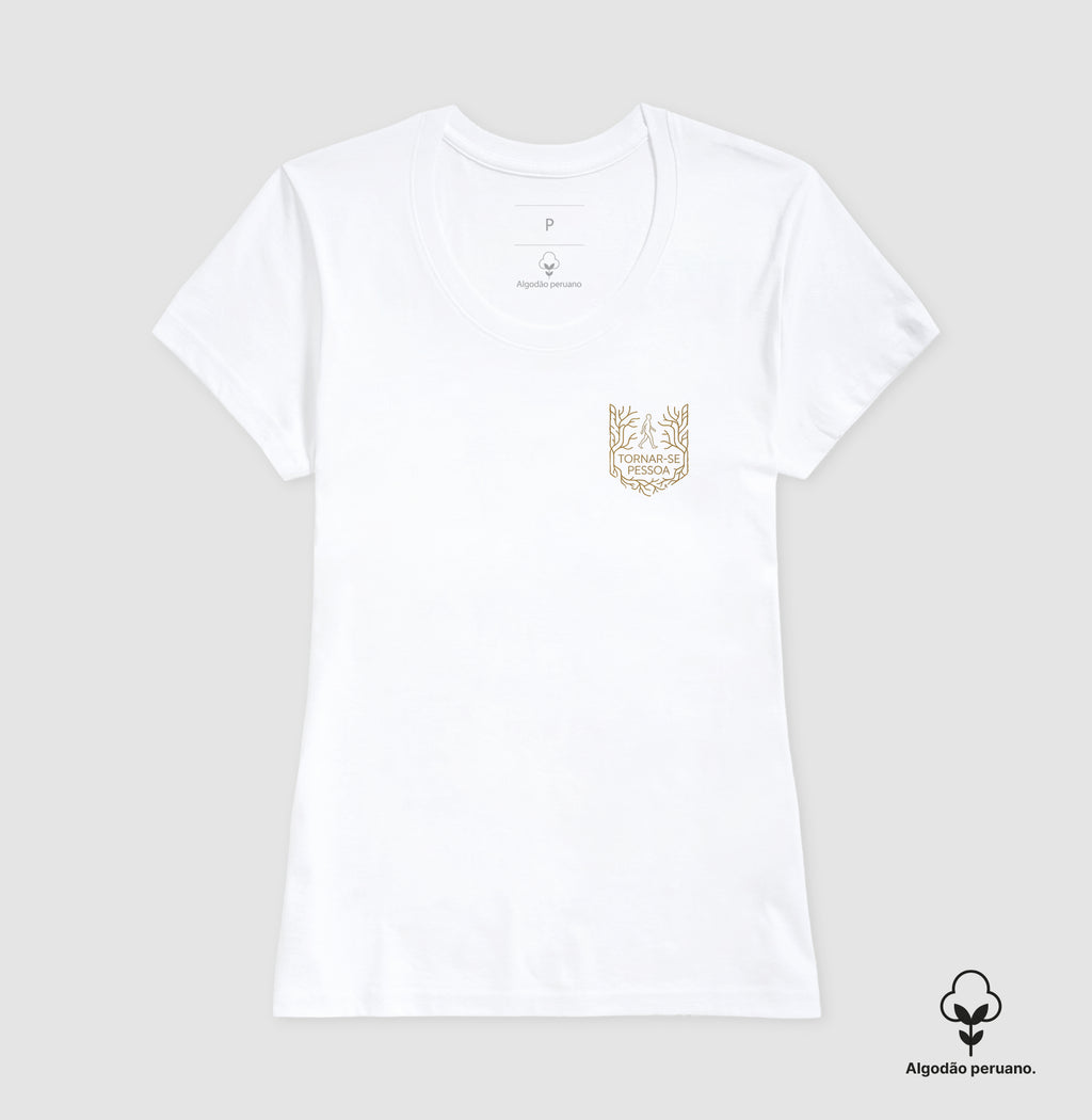 Camiseta Algodão Peruano Humanismo Carl Rogers - Tornar-se Pessoa | Minimalista Pocket Print