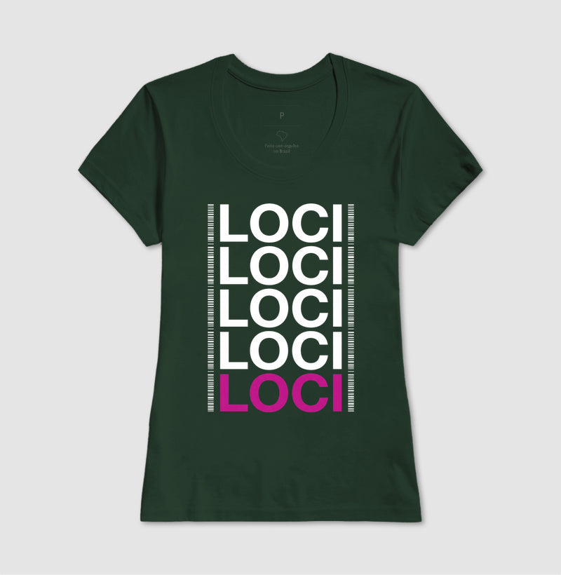 Camiseta Genética Forense "LOCI" | O Painel do DNA & Identificação Humana